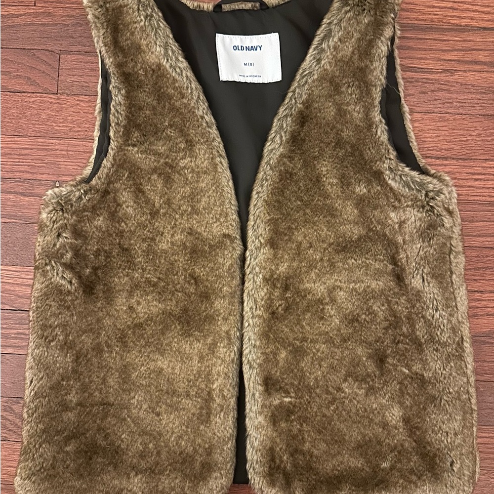 Old Navy Brown Faux Fur Vest